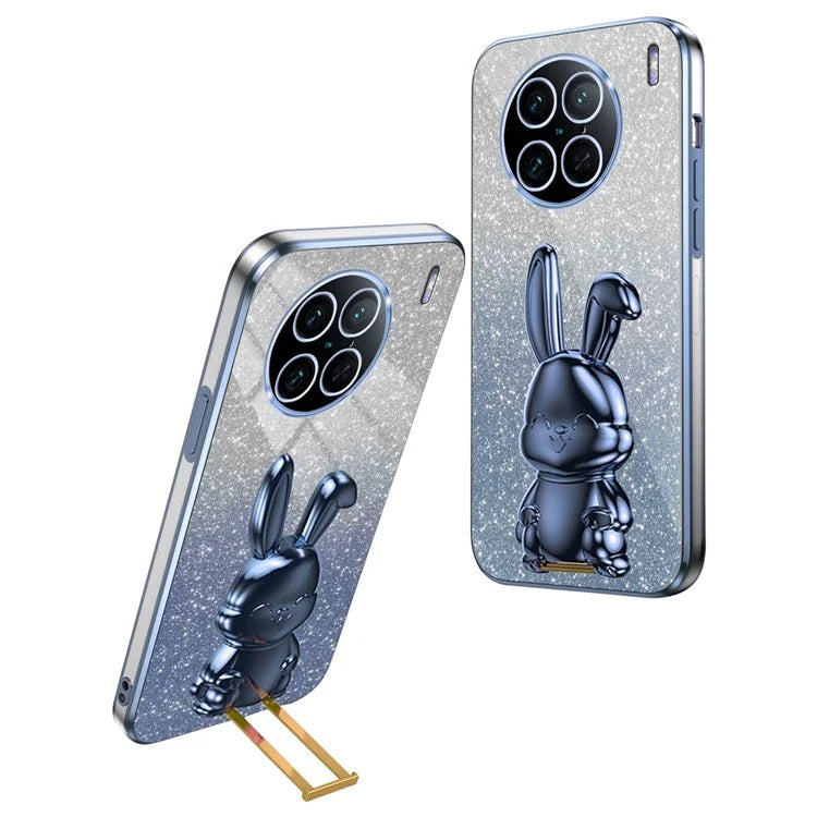 For vivo X90 Pro 5G Slim Case Rabbit Design PC+TPU Kickstand Phone Shell