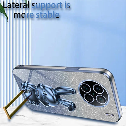 For vivo X90 Pro 5G Slim Case Rabbit Design PC+TPU Kickstand Phone Shell