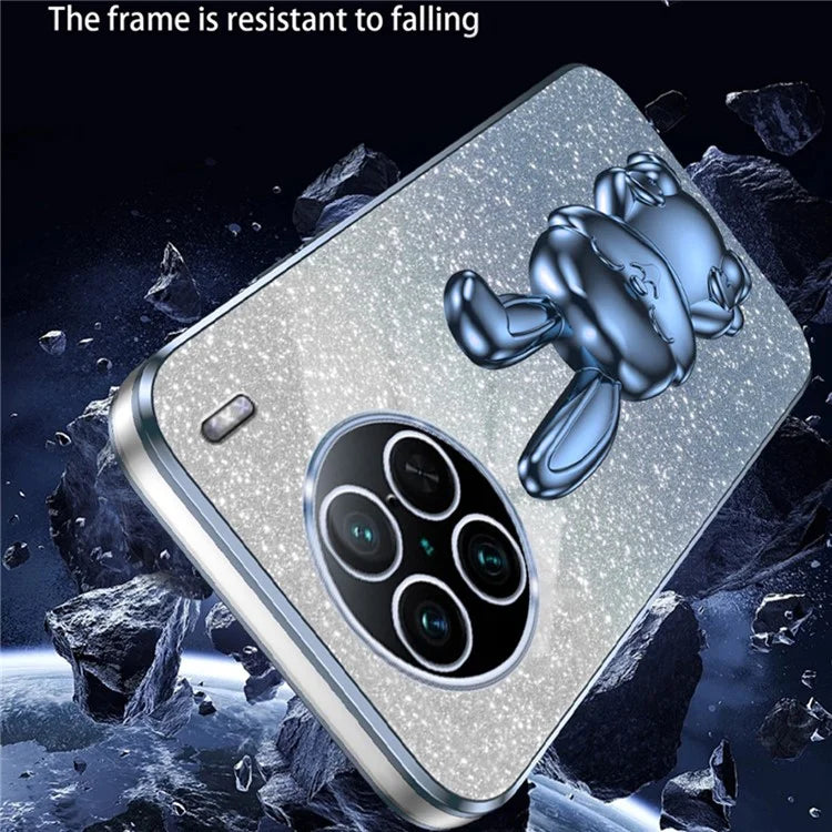 For vivo X90 Pro 5G Slim Case Rabbit Design PC+TPU Kickstand Phone Shell