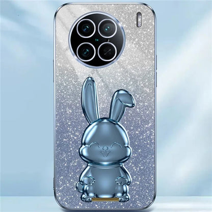 For vivo X90 Pro 5G Slim Case Rabbit Design PC+TPU Kickstand Phone Shell