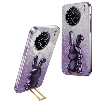 For vivo X90 Pro 5G Slim Case Rabbit Design PC+TPU Kickstand Phone Shell