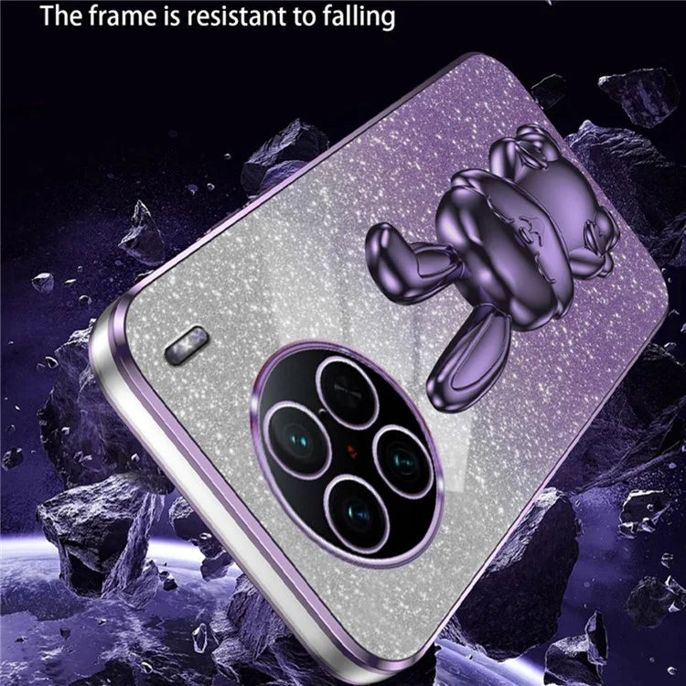 For vivo X90 Pro 5G Slim Case Rabbit Design PC+TPU Kickstand Phone Shell