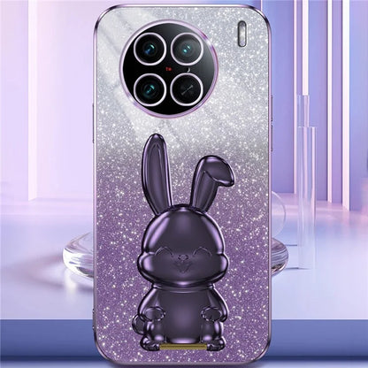 For vivo X90 Pro 5G Slim Case Rabbit Design PC+TPU Kickstand Phone Shell
