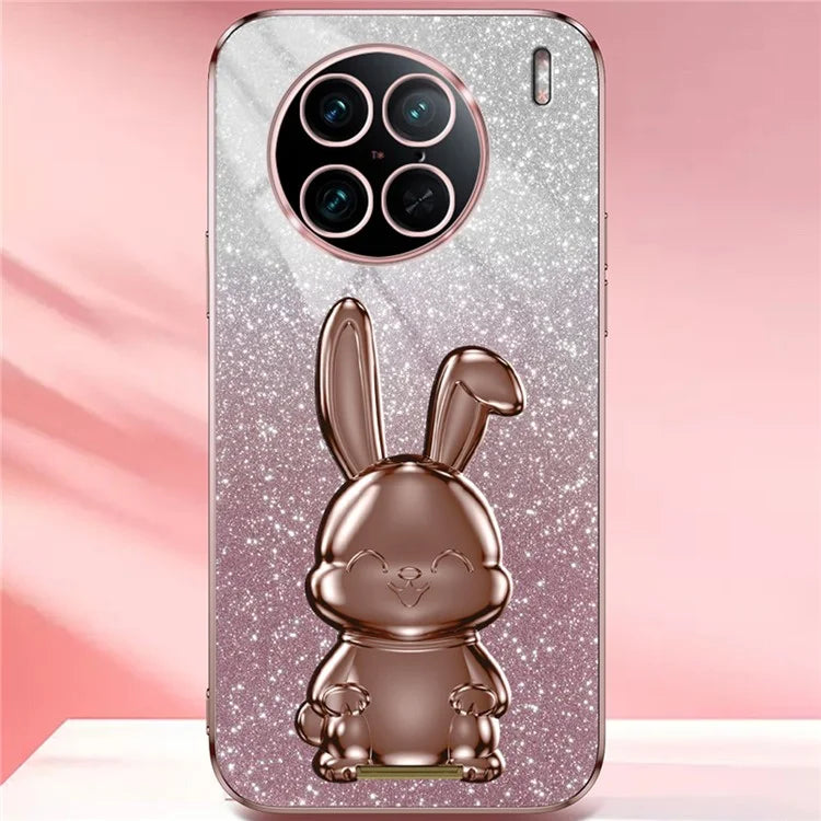 For vivo X90 Pro 5G Slim Case Rabbit Design PC+TPU Kickstand Phone Shell