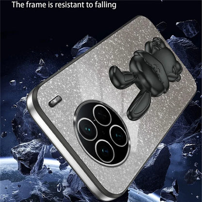 For vivo X90 Pro 5G Slim Case Rabbit Design PC+TPU Kickstand Phone Shell