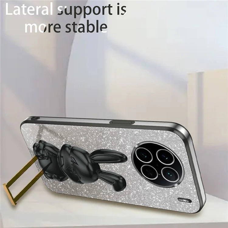 For vivo X90 Pro 5G Slim Case Rabbit Design PC+TPU Kickstand Phone Shell