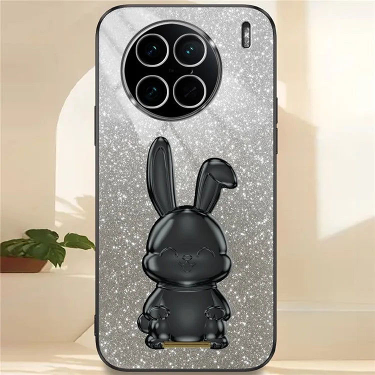 For vivo X90 Pro 5G Slim Case Rabbit Design PC+TPU Kickstand Phone Shell