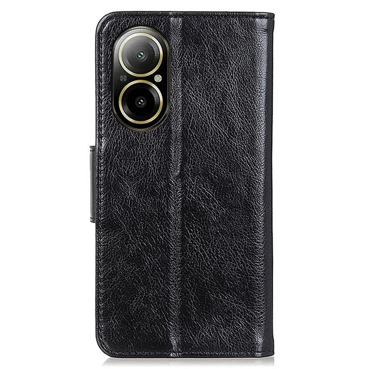 For Realme C67 4G Case Wallet Split Leather Shockproof TPU Inner Shell Phone Cover
