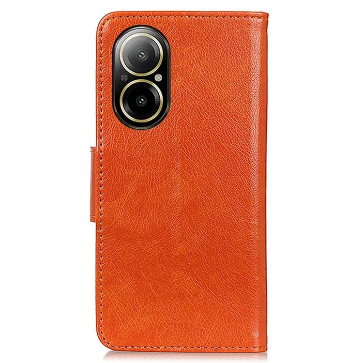 For Realme C67 4G Case Wallet Split Leather Shockproof TPU Inner Shell Phone Cover