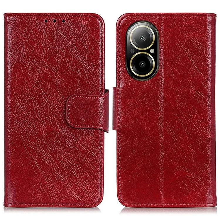 For Realme C67 4G Case Wallet Split Leather Shockproof TPU Inner Shell Phone Cover