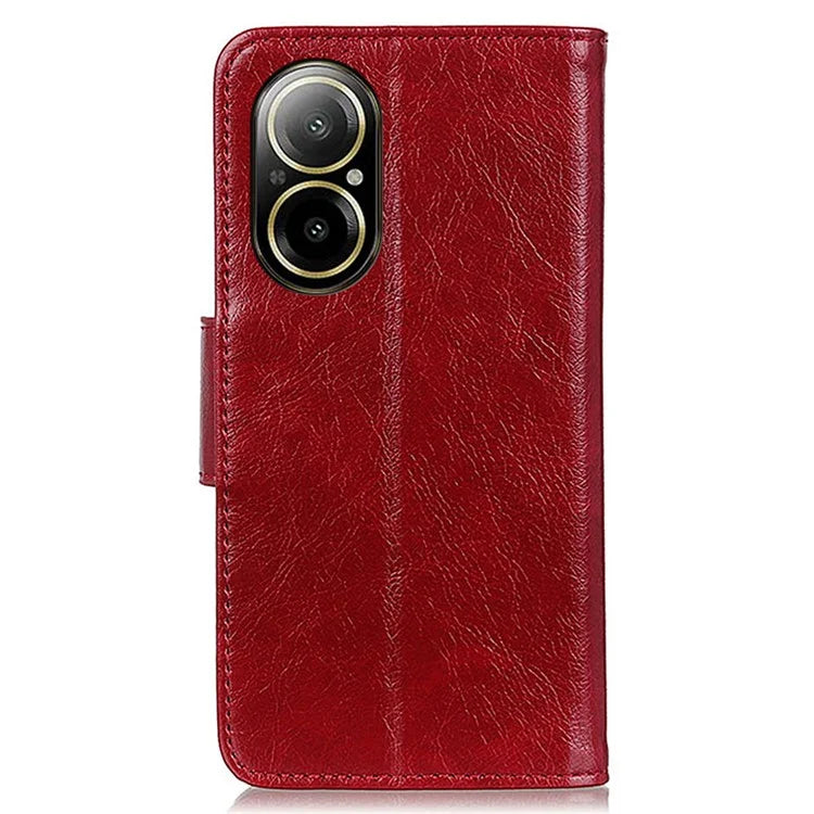 For Realme C67 4G Case Wallet Split Leather Shockproof TPU Inner Shell Phone Cover