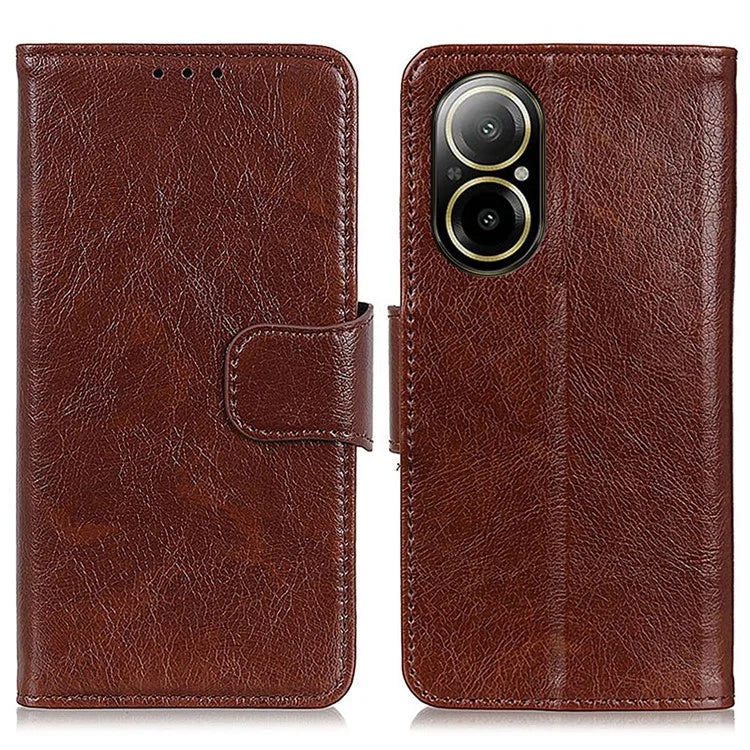 For Realme C67 4G Case Wallet Split Leather Shockproof TPU Inner Shell Phone Cover