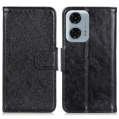 For Motorola Moto G04 4G / Moto G24 4G Case Wallet with Card Holder Split Leather Phone Cover