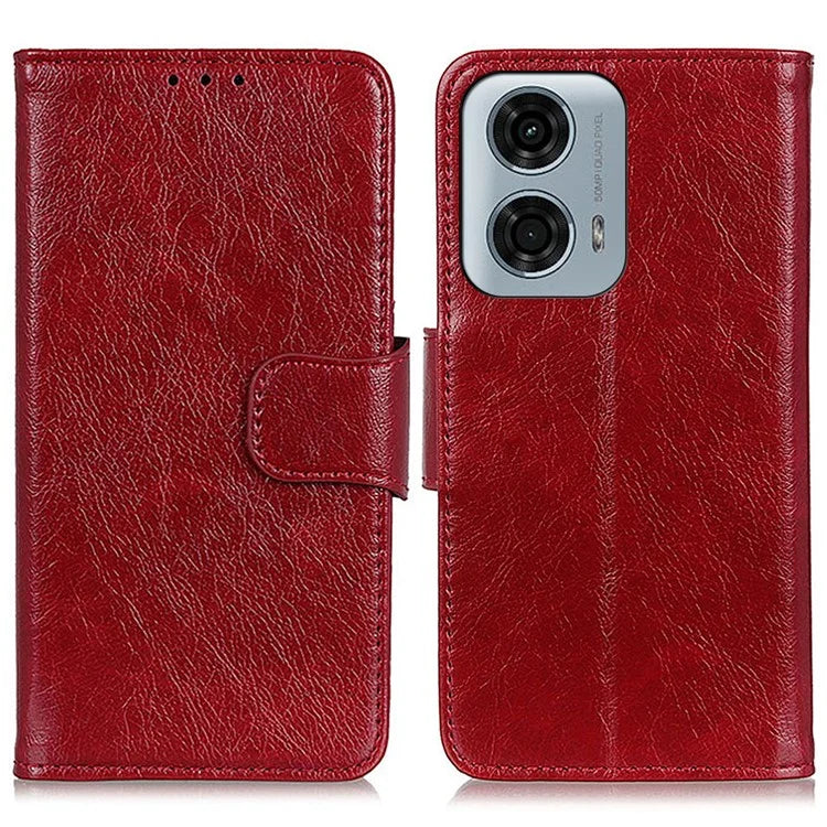 For Motorola Moto G04 4G / Moto G24 4G Case Wallet with Card Holder Split Leather Phone Cover