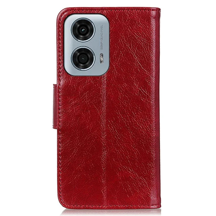 For Motorola Moto G04 4G / Moto G24 4G Case Wallet with Card Holder Split Leather Phone Cover