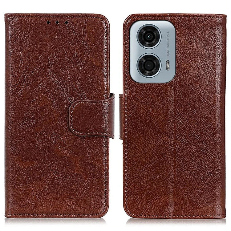 For Motorola Moto G04 4G / Moto G24 4G Case Wallet with Card Holder Split Leather Phone Cover
