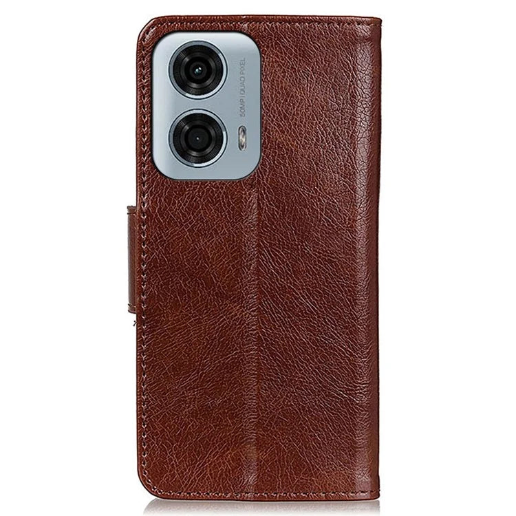 For Motorola Moto G04 4G / Moto G24 4G Case Wallet with Card Holder Split Leather Phone Cover