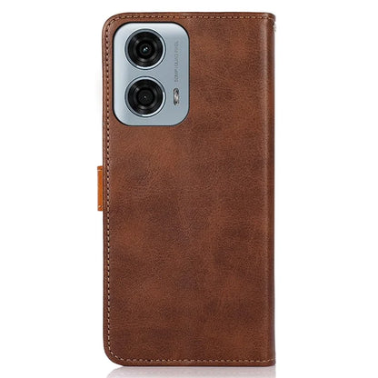 KHAZNEH For Motorola Moto G04 4G / Moto G24 4G Case Flip Leather Golden Buckle Protective Cover