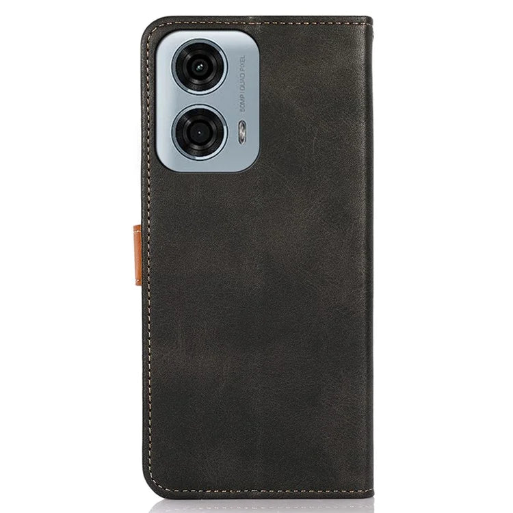 KHAZNEH For Motorola Moto G04 4G / Moto G24 4G Case Flip Leather Golden Buckle Protective Cover