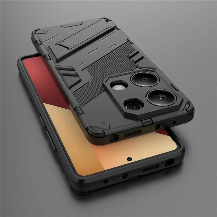 For Xiaomi Redmi Note 13 Pro 4G / Poco M6 Pro 4G Cell Phone Case PC+TPU Back Cover with Kickstand
