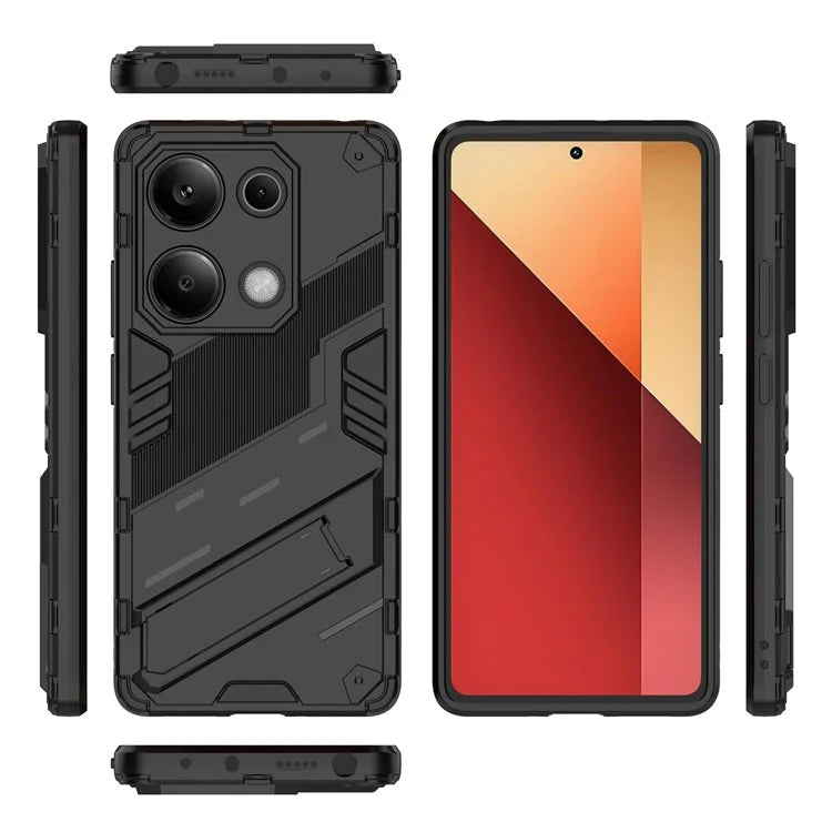 For Xiaomi Redmi Note 13 Pro 4G / Poco M6 Pro 4G Cell Phone Case PC+TPU Back Cover with Kickstand