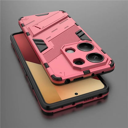 For Xiaomi Redmi Note 13 Pro 4G / Poco M6 Pro 4G Cell Phone Case PC+TPU Back Cover with Kickstand