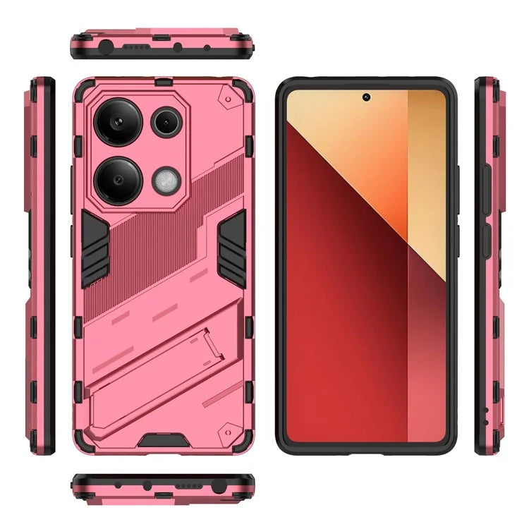 For Xiaomi Redmi Note 13 Pro 4G / Poco M6 Pro 4G Cell Phone Case PC+TPU Back Cover with Kickstand
