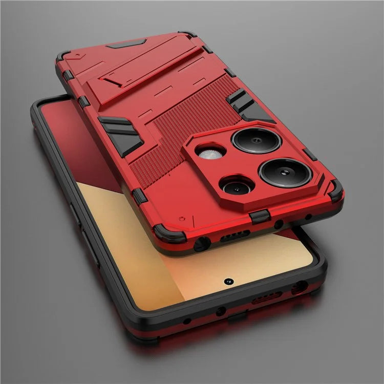 For Xiaomi Redmi Note 13 Pro 4G / Poco M6 Pro 4G Cell Phone Case PC+TPU Back Cover with Kickstand