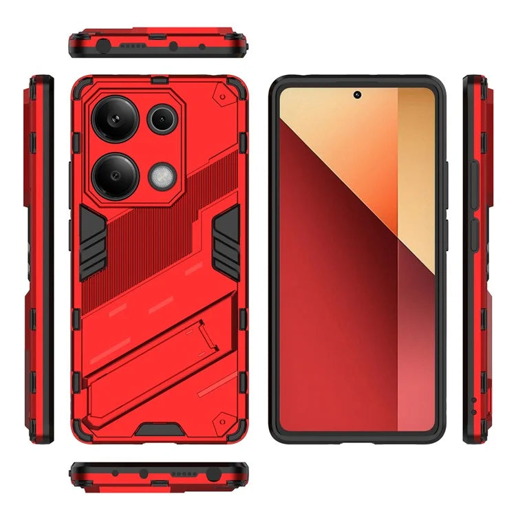 For Xiaomi Redmi Note 13 Pro 4G / Poco M6 Pro 4G Cell Phone Case PC+TPU Back Cover with Kickstand