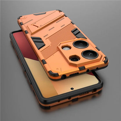 For Xiaomi Redmi Note 13 Pro 4G / Poco M6 Pro 4G Cell Phone Case PC+TPU Back Cover with Kickstand