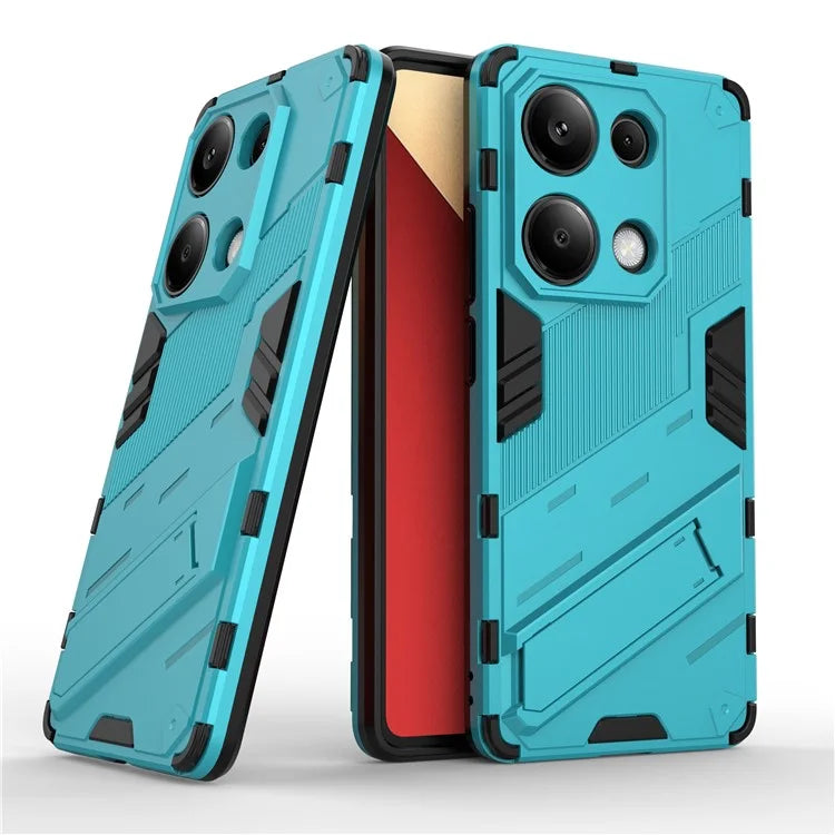 For Xiaomi Redmi Note 13 Pro 4G / Poco M6 Pro 4G Cell Phone Case PC+TPU Back Cover with Kickstand