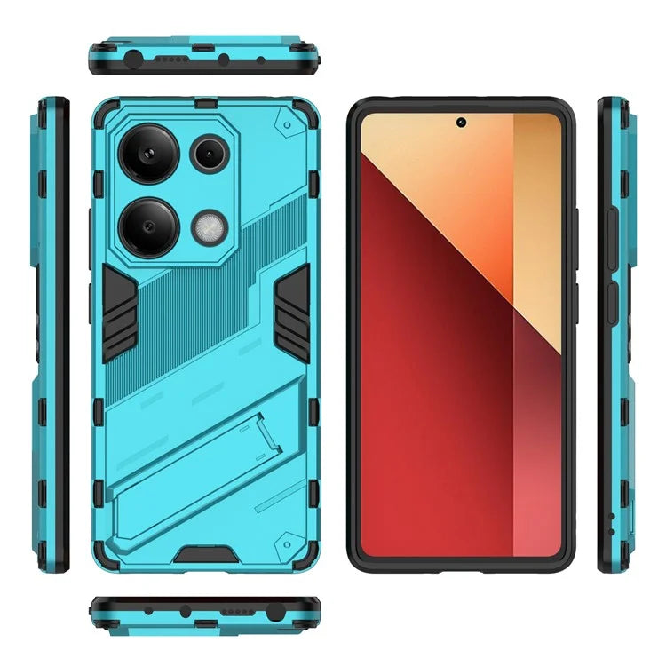 For Xiaomi Redmi Note 13 Pro 4G / Poco M6 Pro 4G Cell Phone Case PC+TPU Back Cover with Kickstand