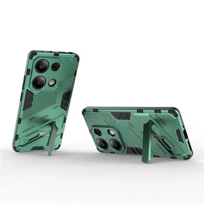 For Xiaomi Redmi Note 13 Pro 4G / Poco M6 Pro 4G Cell Phone Case PC+TPU Back Cover with Kickstand
