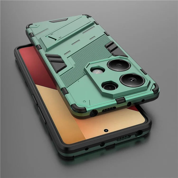 For Xiaomi Redmi Note 13 Pro 4G / Poco M6 Pro 4G Cell Phone Case PC+TPU Back Cover with Kickstand