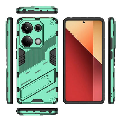 For Xiaomi Redmi Note 13 Pro 4G / Poco M6 Pro 4G Cell Phone Case PC+TPU Back Cover with Kickstand