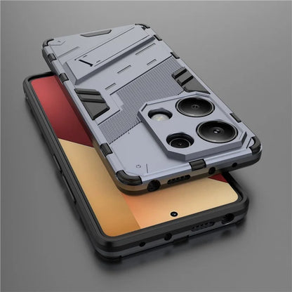 For Xiaomi Redmi Note 13 Pro 4G / Poco M6 Pro 4G Cell Phone Case PC+TPU Back Cover with Kickstand