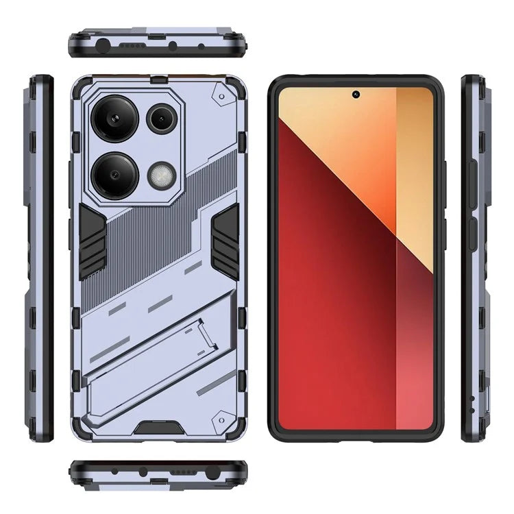 For Xiaomi Redmi Note 13 Pro 4G / Poco M6 Pro 4G Cell Phone Case PC+TPU Back Cover with Kickstand