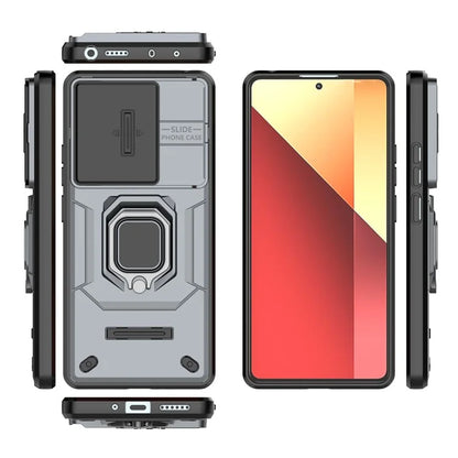 For Xiaomi Redmi Note 13 Pro 4G / Poco M6 Pro 4G Case PC+TPU Slide Lens Lid Anti-drop Phone Cover