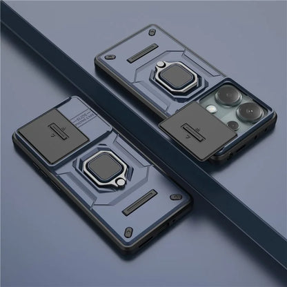 For Xiaomi Redmi Note 13 Pro 4G / Poco M6 Pro 4G Case PC+TPU Slide Lens Lid Anti-drop Phone Cover