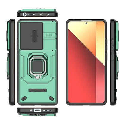 For Xiaomi Redmi Note 13 Pro 4G / Poco M6 Pro 4G Case PC+TPU Slide Lens Lid Anti-drop Phone Cover