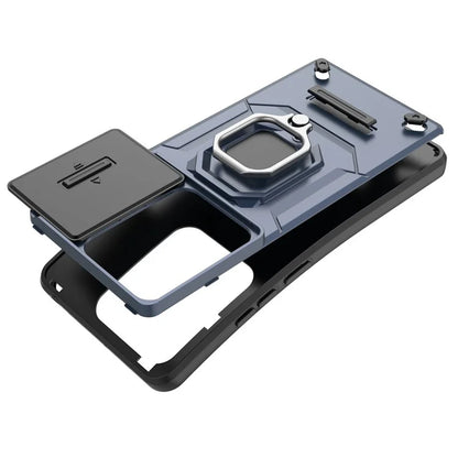 For Xiaomi Redmi Note 13 Pro 4G / Poco M6 Pro 4G Case PC+TPU Slide Lens Lid Anti-drop Phone Cover