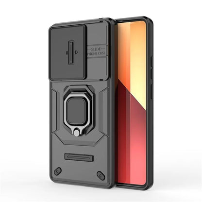 For Xiaomi Redmi Note 13 Pro 4G / Poco M6 Pro 4G Case PC+TPU Slide Lens Lid Anti-drop Phone Cover