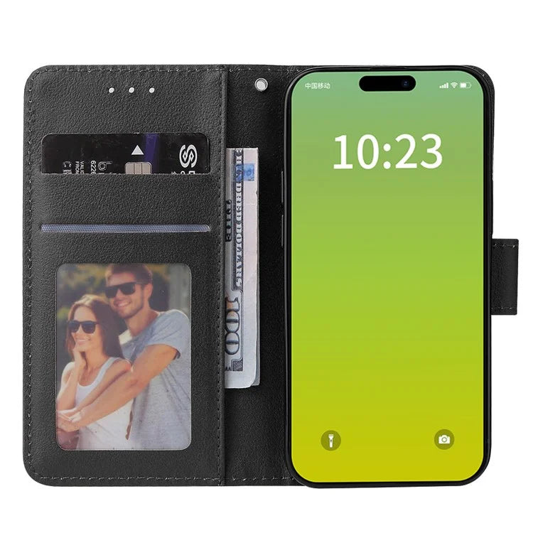Cell Phone Case for iPhone 15 Wallet PU Leather Stand Mobile Phone Shell