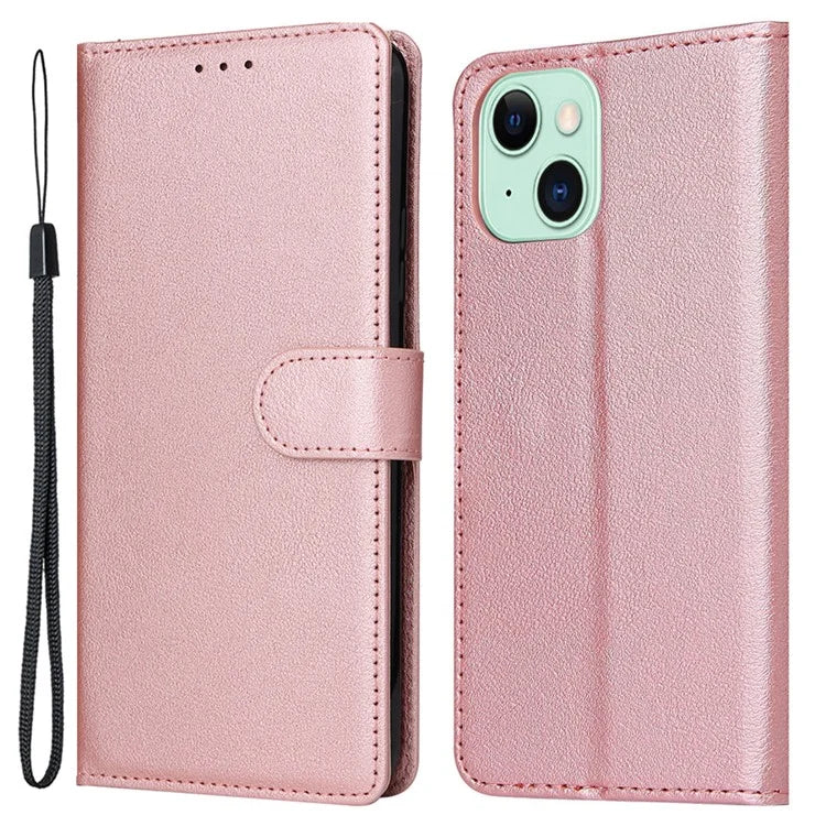 Cell Phone Case for iPhone 15 Wallet PU Leather Stand Mobile Phone Shell
