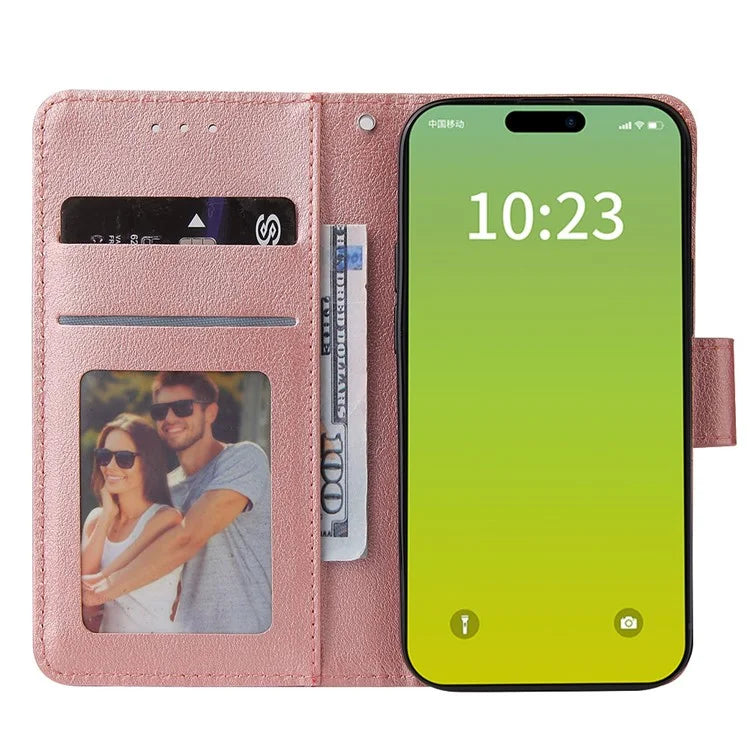 Cell Phone Case for iPhone 15 Wallet PU Leather Stand Mobile Phone Shell