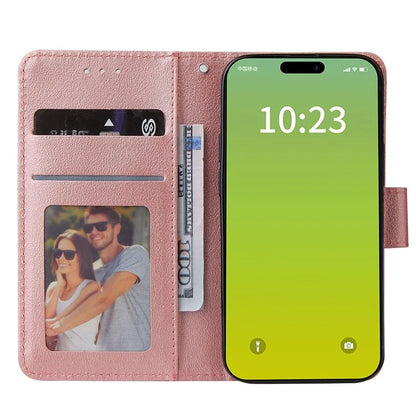 Cell Phone Case for iPhone 15 Wallet PU Leather Stand Mobile Phone Shell
