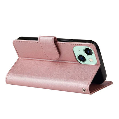 Cell Phone Case for iPhone 15 Wallet PU Leather Stand Mobile Phone Shell
