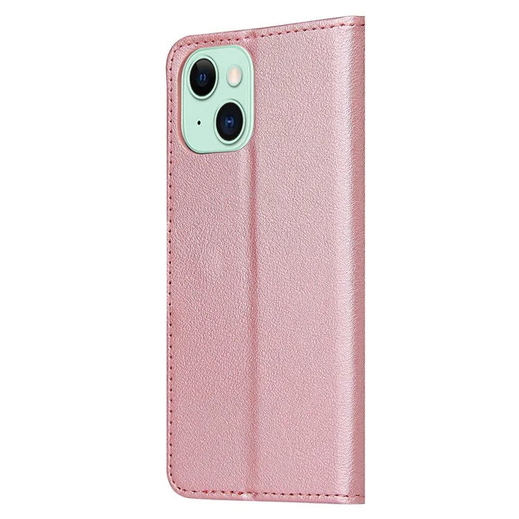 Cell Phone Case for iPhone 15 Wallet PU Leather Stand Mobile Phone Shell