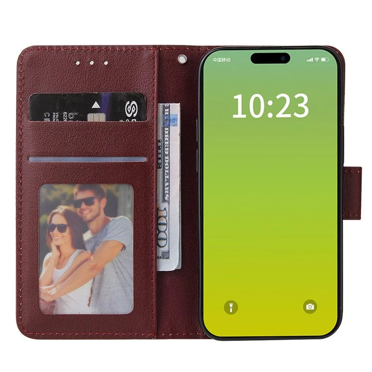 Cell Phone Case for iPhone 15 Wallet PU Leather Stand Mobile Phone Shell