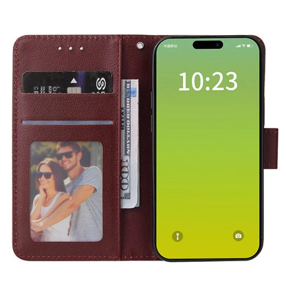 Cell Phone Case for iPhone 15 Wallet PU Leather Stand Mobile Phone Shell